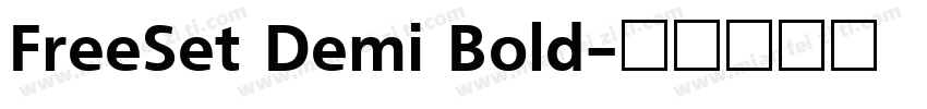 FreeSet Demi Bold字体转换